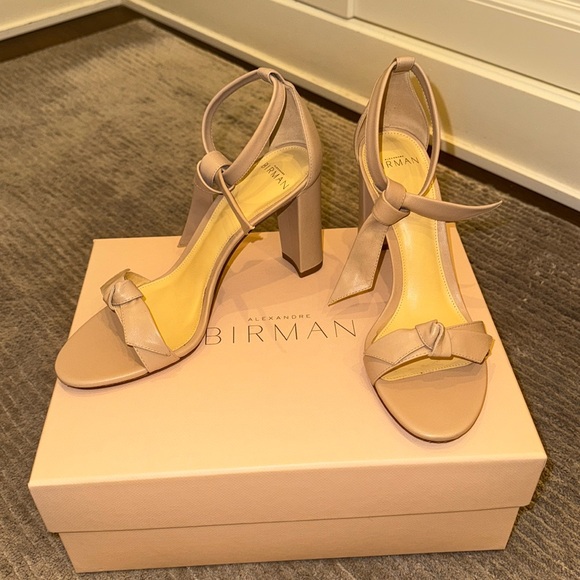 Alexandre Birman Clarita Block 90 - Beige Nappa Leather size 37.5 - Picture 4 of 6